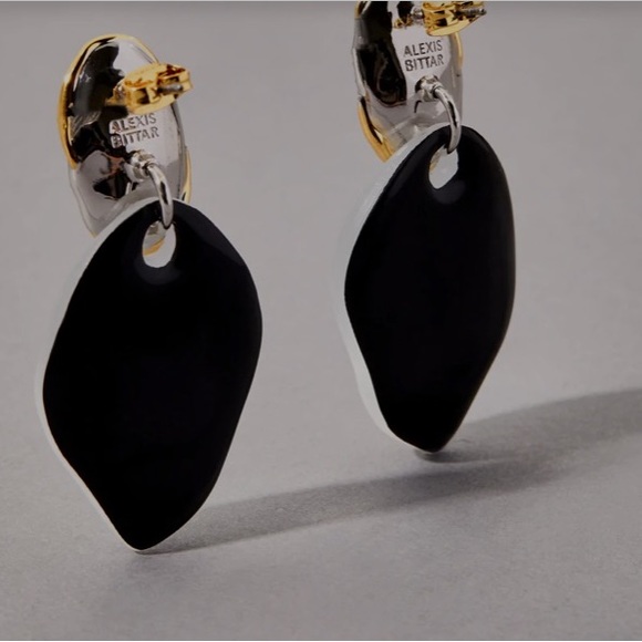 ALEXIS BITTAR • NEW Solanales Crystal Lake Lucite Petal Post Silver Earrings - Picture 8 of 8